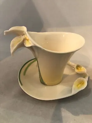 Buy Franz Serenity Calla Lilly Cup And Saucer Set FZ00736 • 49.50£