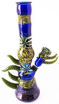 Buy CRAZED   DARBY  BONG GLASS 21  2005 Signed &Dated W/Dicro Spin /corkscrew Spikes • 699.30£