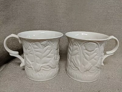 Buy 2 Belleek Ireland Serenity Collection Porcelain Mugs - Rare • 57.83£