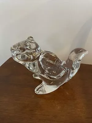 Buy Vintage Glass Squirrel Figurine Paperweight 5” Tall Nature Candy Nut Storage • 19.20£