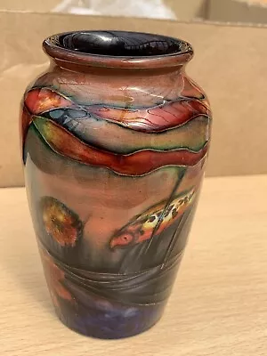 Buy William Moorcroft Flambé Fish Vase C1930 • 2,225£