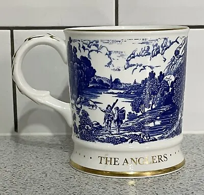 Buy Coalport Bone China Blue & White Tankard Mug The Anglers Father's Day 1977 • 19.99£
