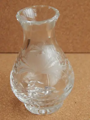 Buy Royal Brierley Honeysuckle Vase Small Posy Vase 10cm Crystal Cut Glass • 5.50£