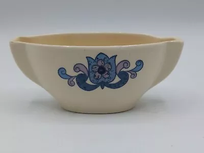 Buy Vintage Mid Century New Devon Pottery Miniature Mantel Vase, Cream, Blue, Mauve  • 5£