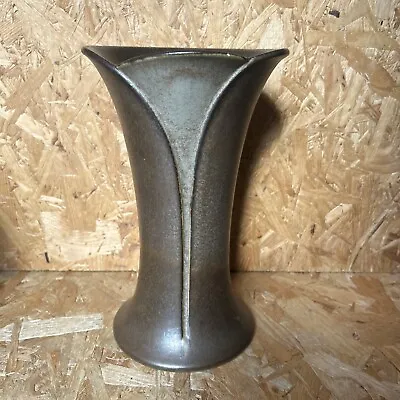 Buy Vintage Scheurich? Keramik Brown Tulip Pottery Vase 821/25 25cm - West German • 9.99£