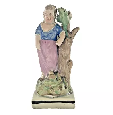 Buy Staffordshire - Lakin - Neale & Co Pearlware Figure Of A Girl By A Tree C1820 • 9.99£