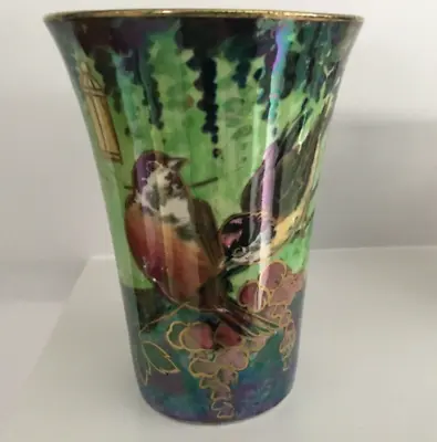 Buy Small 1930's Art Deco Bird Lustre Beaker / Goblet / Vase BYZANTA WARE  GRIMWADES • 32£