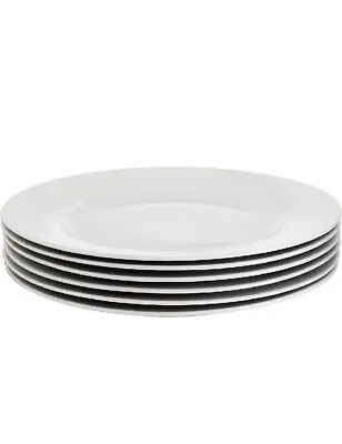 Buy A Dinner Set  6 Plates Amazon Basics 10.5  6pcs White Plate Tableware Crockery • 12.99£