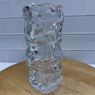 Buy Reijmyre Glasbruk Swedish Art Glass Vase - Heavy Brutalist 8 Inches • 59.42£