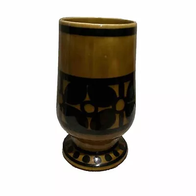 Buy RARE 1960s Mustard Brown Ceramic Vase Arthur Wood Gretna Pattern Mid Century • 28£