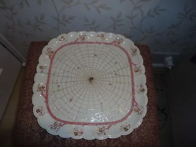 Buy A Rare 1st Period Belleek  Coloured Thorn Pattern Cabaret Tray Circa 1863 • 220£