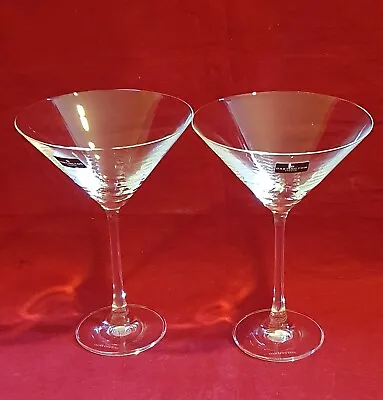 Buy Dartington Pair Of Crystal  Martini / Wine Glasses. Unused With Original Labels. • 9£