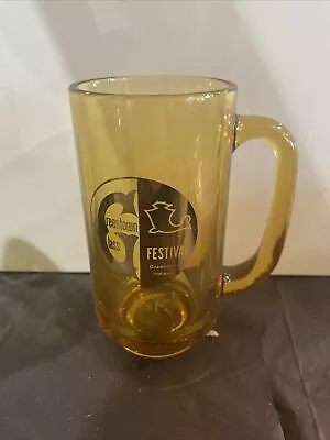Buy Vtg Greentown Glass Indiana Festival Amber Glass Mug  Commemorative • 9.47£