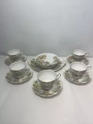 Buy Vintage Royal Standard Set W/  5 Teacups +Saucers, 5 Sm Plates, 1 Lg Plate • 67.41£