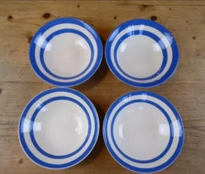 Buy Four TG Green Cornishware Blue Bowls • 40£