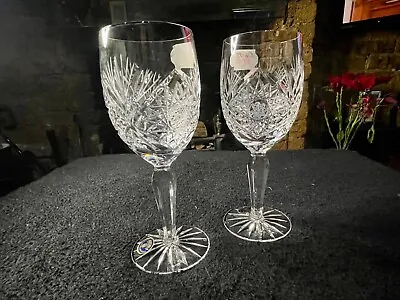 Buy Set Of Two Beautiful Bohemia Hand Cut Lead Crystal Wine Glasses From Harrods. • 20£
