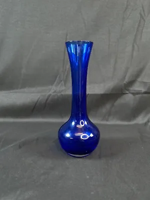 Buy 7  Mid Century Cobalt Blue Art Glass Carafe Water Jug Decanter Applied Handle • 14.39£