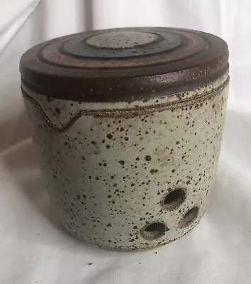 Buy VTG 1970’s J. Wells Studio Art Pottery French Style Stoneware Garlic Keeper Jar • 85.20£