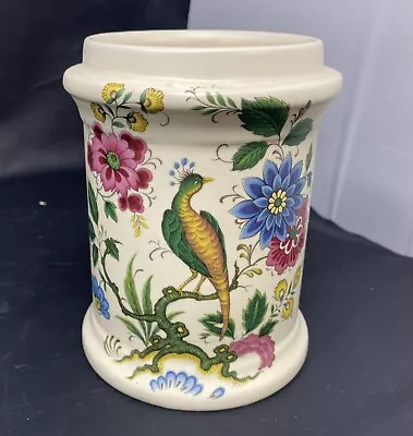 Buy Lovely Vintage Purbeck Ceramics Swanage Lidded Jar  Peacock & Flowers  No Lid • 5£