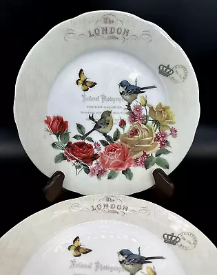 Buy 5 Set Stechcol Gracie Bone China The London Bird Butterfly Roses Plates 7.5  EUC • 53.04£
