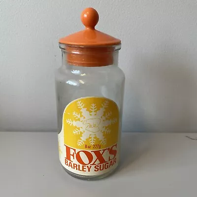 Buy 80s Vintage Retro Fox’s Barley Sugar  Storage Jar • 12£