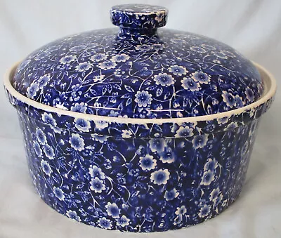 Buy Crownford China Staffordshire Calico Blue Round Covered Casserole 9 , • 119.44£