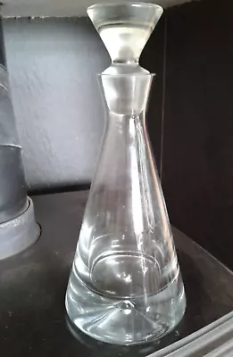 Buy KROSNO POLAND Heavy Glass Decanter Pyramid Shape Controlled Bubble With Stopper • 14.99£