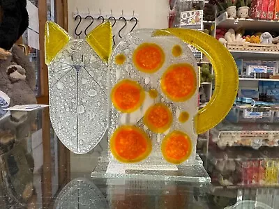 Buy Fused Glass Ornament Cat Spot Orange - Nobilé Glassware - 1786-17 • 39.99£