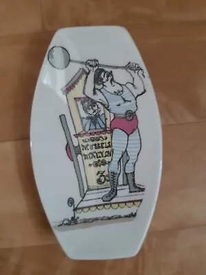 Buy Vintage 1950's Foley Bone China Maureen Tanner Dish Fun & Games Weightlifter • 4.50£
