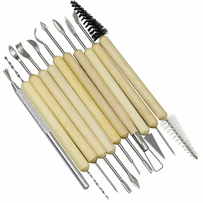 Buy 11 Piece Modelling Clay Pottery Arts & Craft Sculpting Tool Set Carving • 6.99£
