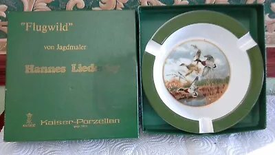 Buy Kaiser Deep Ashtray- W Germany -akah-flugwild -flying Geese -white/ Green- Boxed • 4.95£