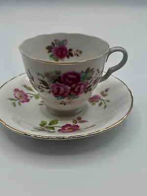 Buy H&M Sutherland Pink Floral Vintage Teacup & Saucer Bone China Tea Cup England • 3.79£