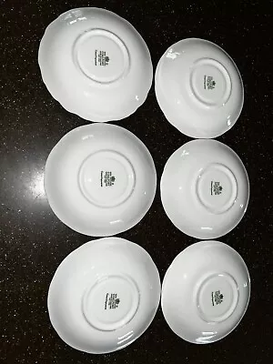 Buy Vtg Lot Of 6 Coalport Bone China England Countryware White Leaf Saucer Plates • 19.90£