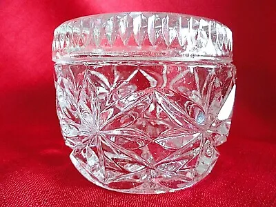 Buy Vintage Cut Glass Vanity Bowl With Lid 9 Cm • 2.90£