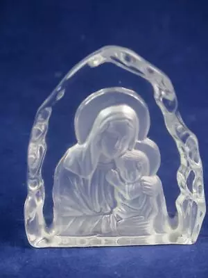 Buy Crystal Glass Ornament 3D Etched Madonna And Child Baby Jesus • 7.99£