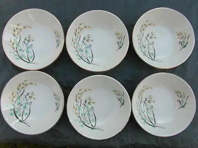 Buy SIX Swinnertons (Staffordshire, England) 15cm Cereal Bowls With Grasses Design • 9.99£