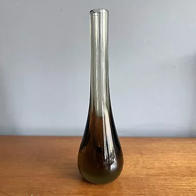 Buy Vintage Cinnamon Brown Glass Bud Stem Vase Caithness? Whitefriars? • 7£