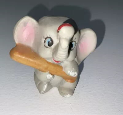 Buy Vintage Elephant Ceramic Figurine-kitsch 1970s-made In Taiwan-3 Inch • 2£
