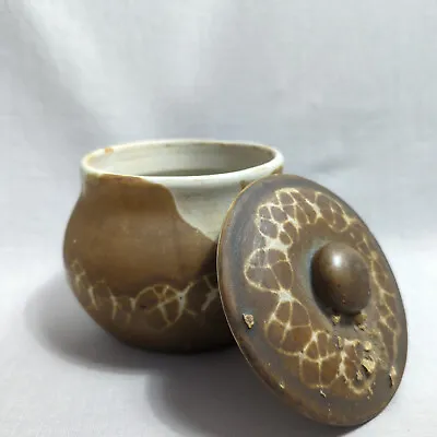 Buy Vintage Old Gorgeous Stoneware Pot With Original Lid Art Craft Decorative Piece • 15.62£