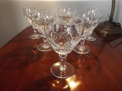 Buy Set Of 6 Elizabeth By Royal  Brierley Crystal Wine Glass  4 3/4” • 49£