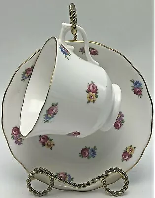 Buy Vintage Genuine Vale Tea Cup & Saucer Bone China Longton England Roses Floral • 18.88£