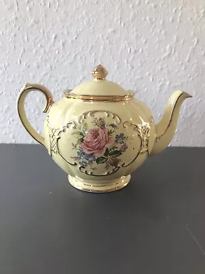 Buy Sadler Teapot Globe Shape With Rose Floral Design Very Rare! • 249.99£