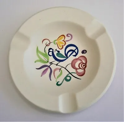 Buy Y706) Vintage Poole Pottery Ceramic Floral Blue Bird Ashtray   • 7.50£