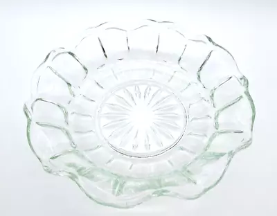 Buy  1960's Clear Flower Shaped Pressed Glass Dish/bowl Vintage Fair Condition • 3.99£