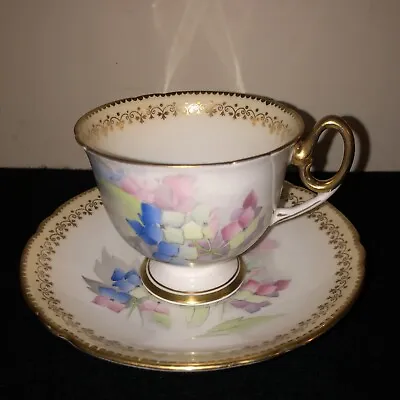 Buy Rare Shelley Duo Mayfair Shape Tea Cup Saucer Pattern Y. 12351  Reg. No. 771299 • 70£