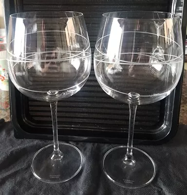 Buy Set Of 2 Irish Tipperary Crystal Wine Glasses / Balloons ~ 9  Tall ~ Signed  • 19.99£