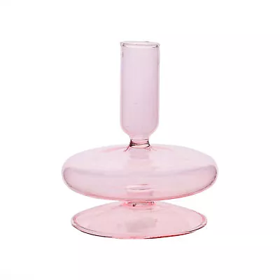Buy Hestia Glass Candle Holder - Pink • 12.50£