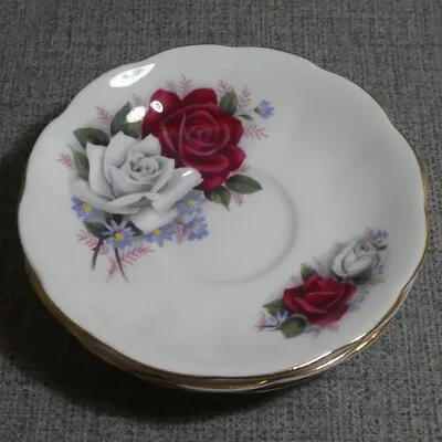 Buy Queen Anne Bone China England  Duet  Rose Saucer Replacement • 2.50£