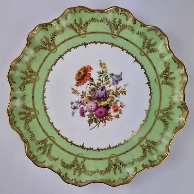 Buy Antique Doulton Burslem Plate Decorated Flowers Scalloped Edge 21cm Diameter #2 • 39£