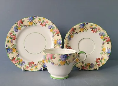 Buy Aynsley  Bone China Floral  Pattern Trio Cup Saucer & Side Plate #1 B1894 • 15£